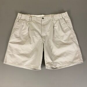 Towncraft Est 1927 Shorts Men's Size 42W‎ Beige Wrinkle Free Pleated **